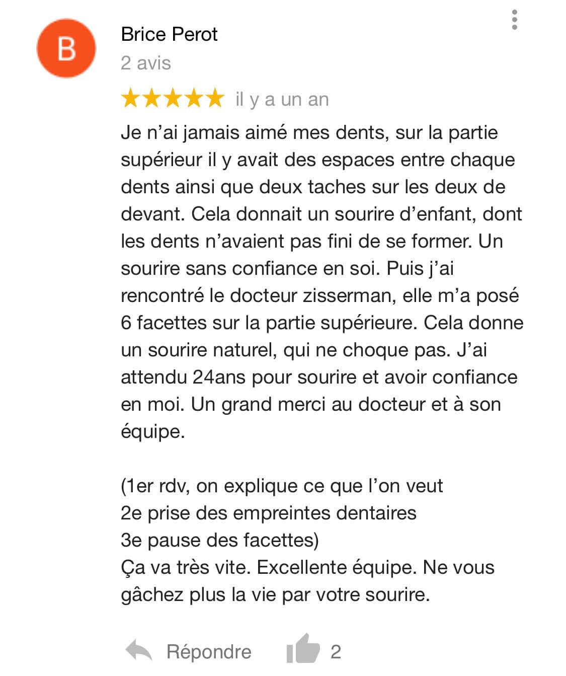 Avis Patient 6